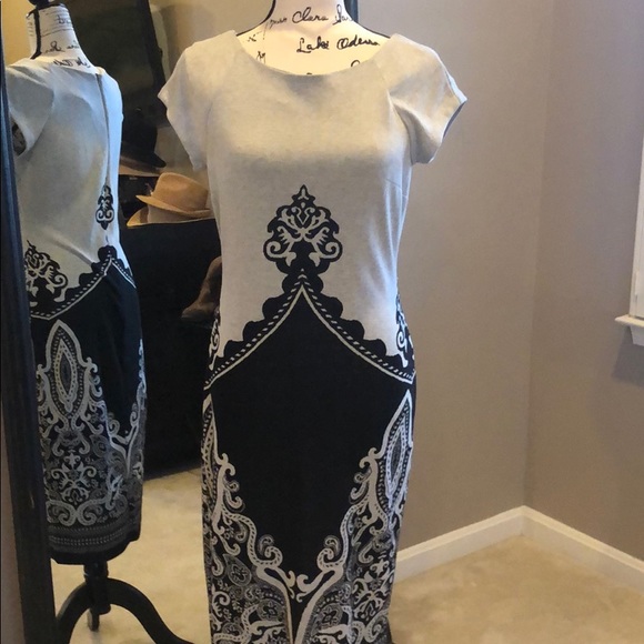 Label by 5/12 Gray and Black Dress - Picture 2 of 5